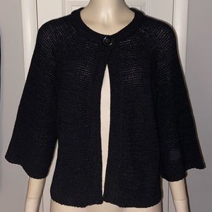 Black Knit Cardigan Topper